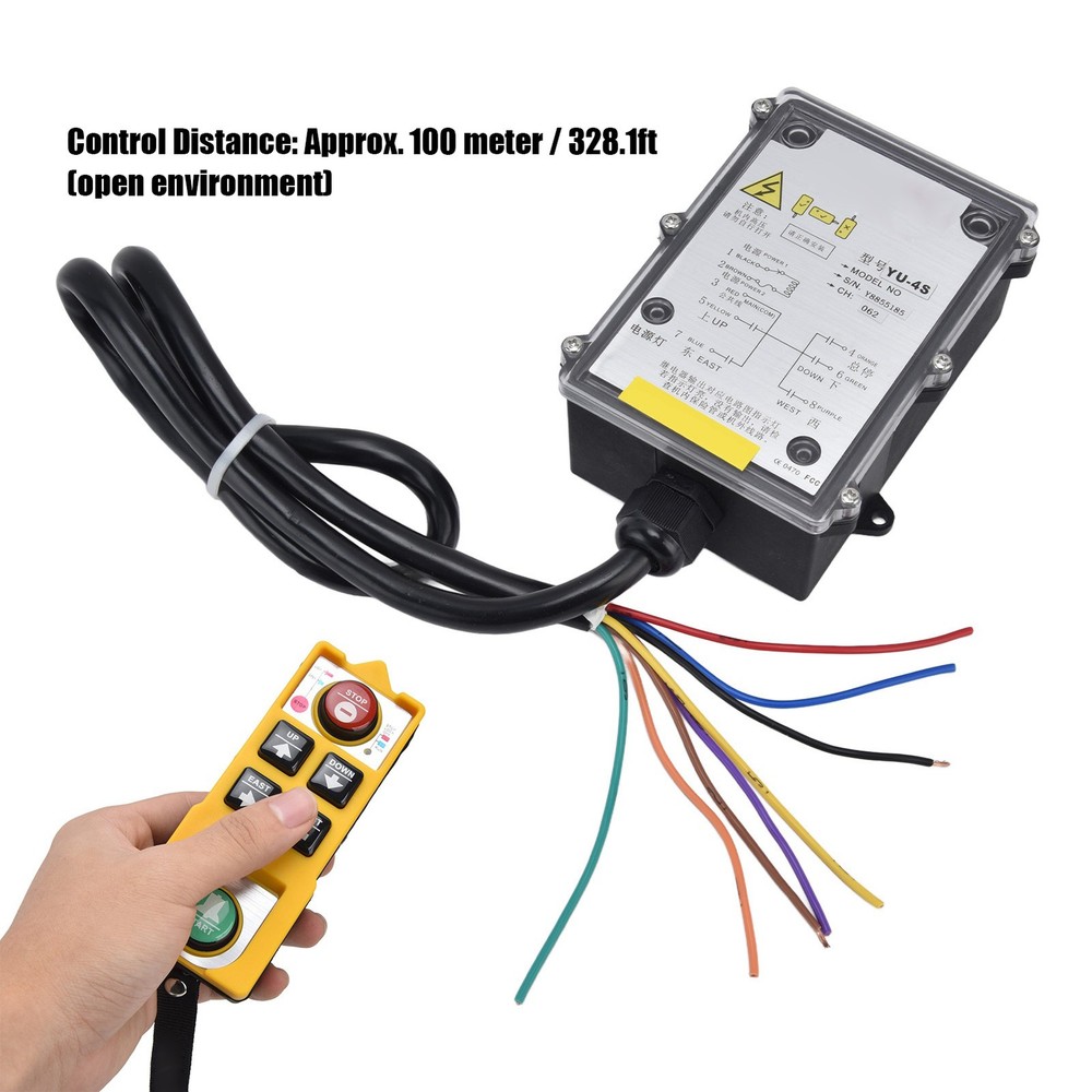Industrial Remote Control Switch Transmitter Kit Single Handle For Electric