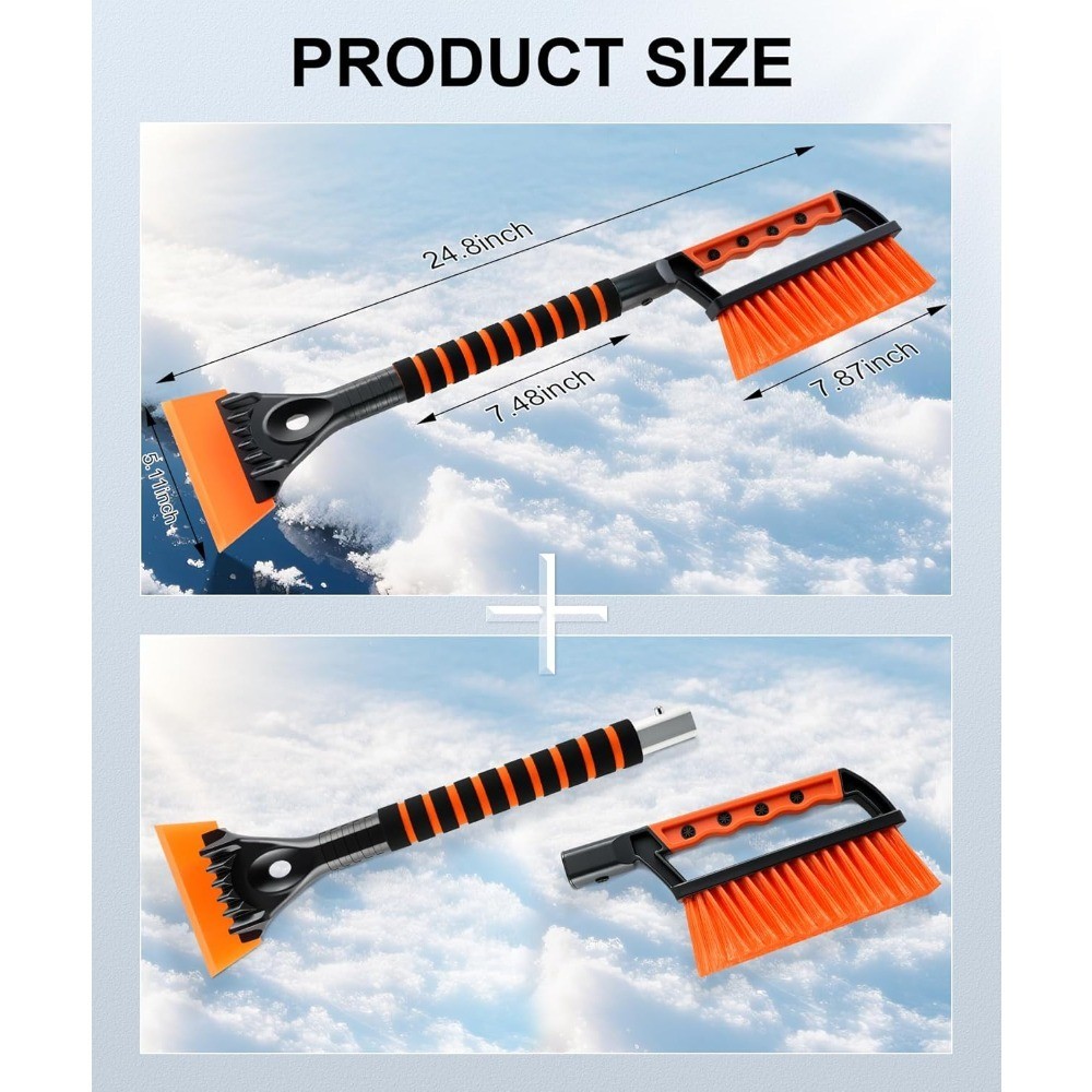 Multi-Functional Car and Ice Scraper, Winter Windshield Snow Removal