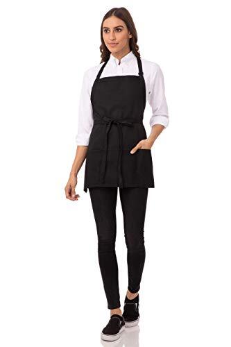 Unisex Three Pocket Apron One Size Black, 2 Pack