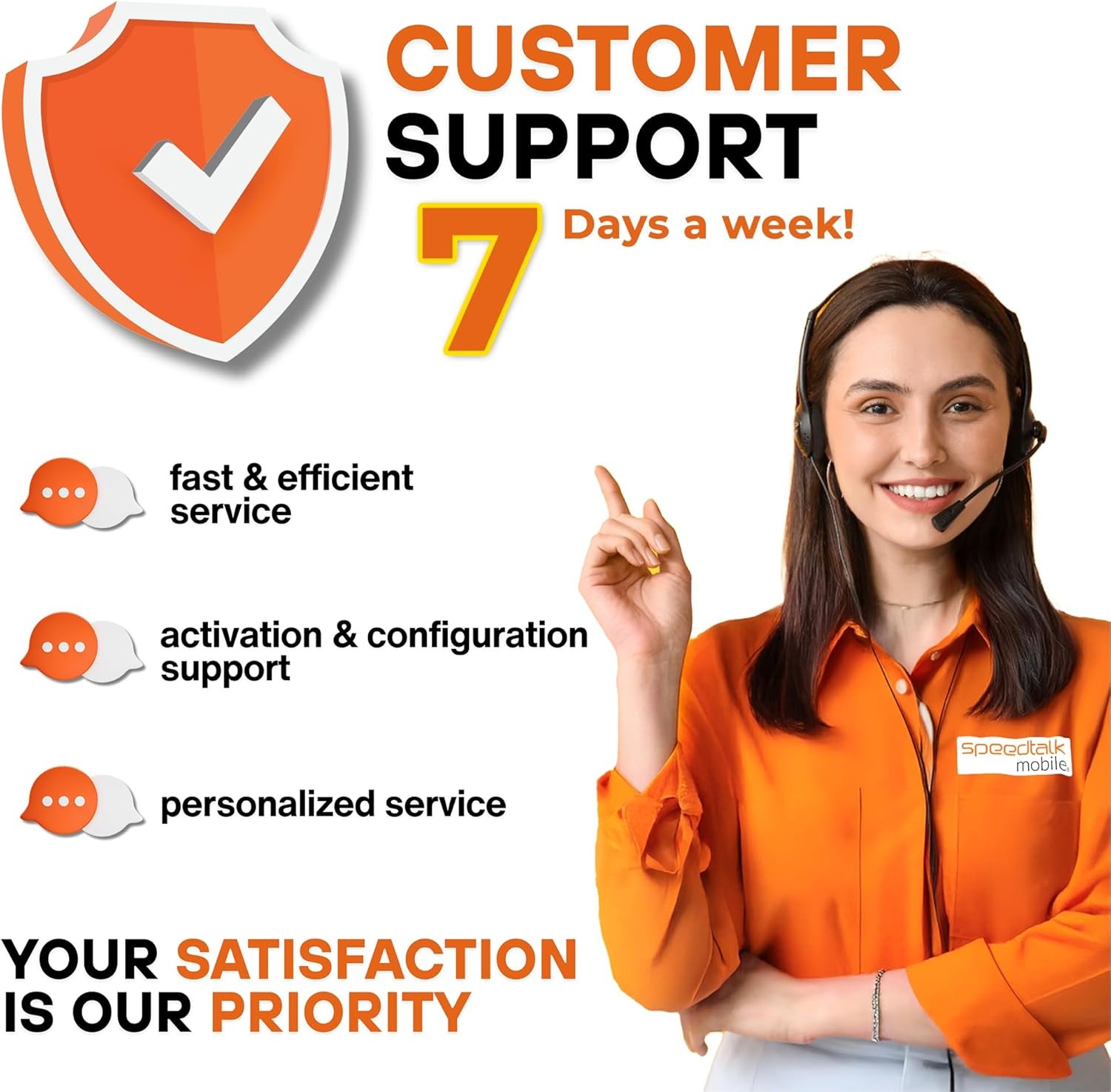 SpeedTalk Mobile Pre-Paid SIM Card Starter Kit – No Contract Wireless Plans...