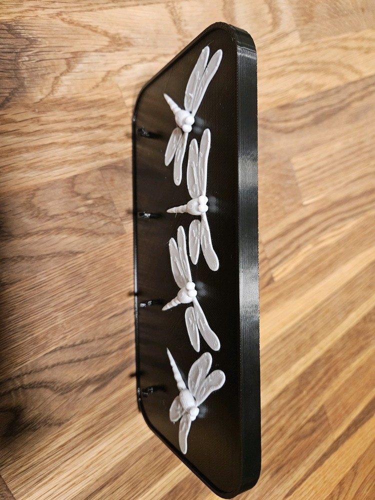 Wall Mount Key Holder With Dragonflies
