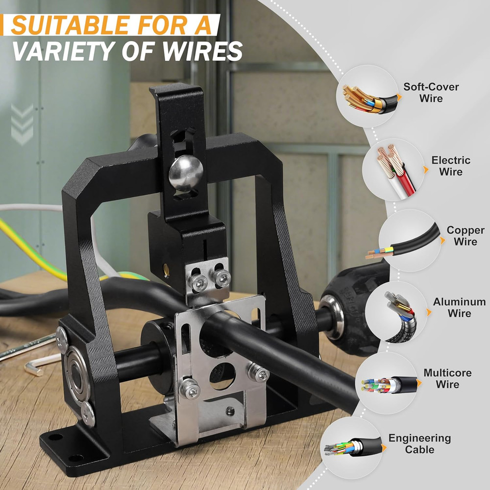 Adjustable Wire Stripper Machine，Professional Drill Powered Cable Stripping Tool