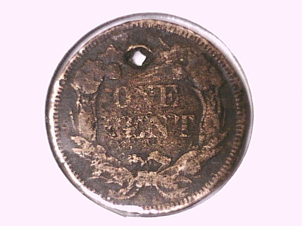 1857 Flying Eagle Cent Genuine Raw Ungraded 00500