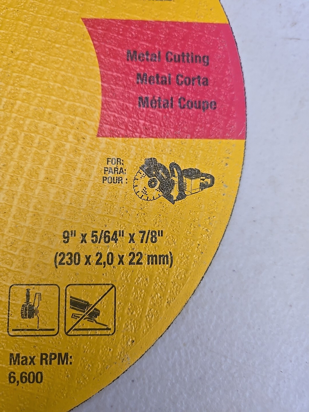 Dewalt Thin Cut-Off Wheel DWAFV 8919 9" X 5/64" X 7/8" 10 Pack New No Box