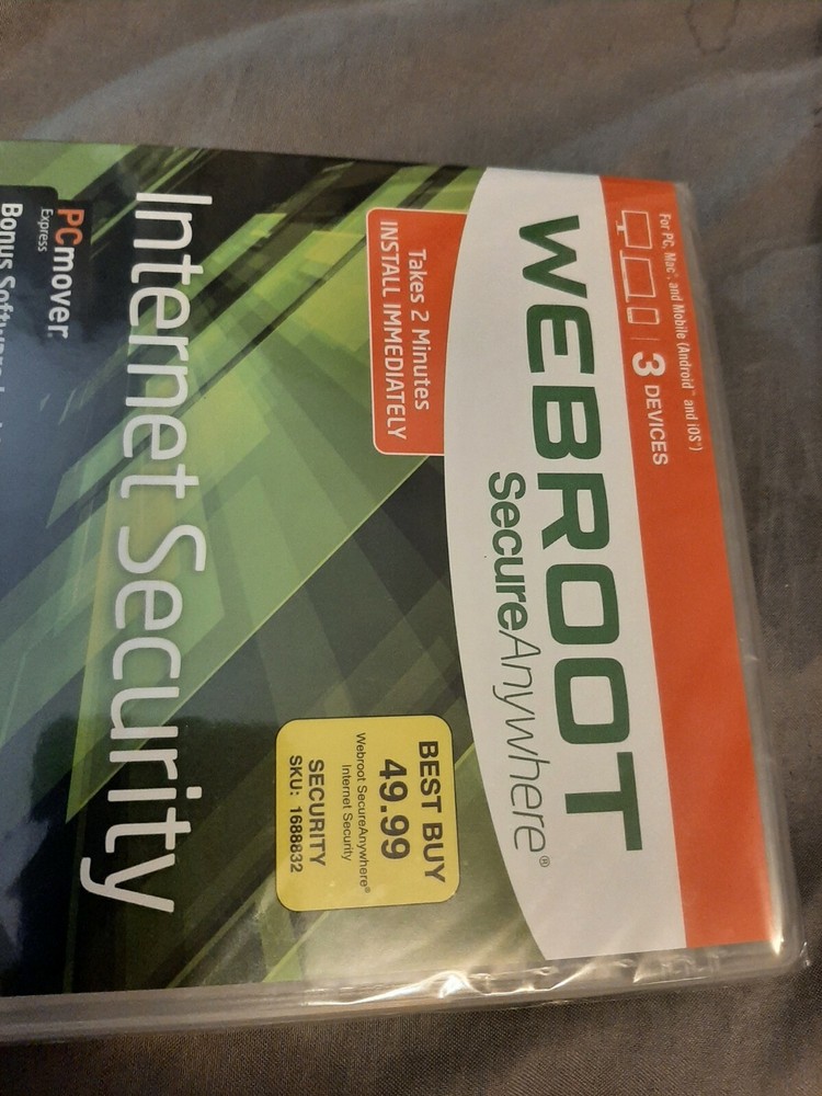 Webroot SecureAnywhere Internet Security Software for Windows & Mac BRAND NEW