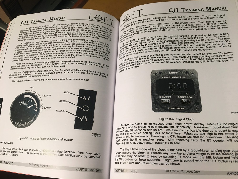 Citation CE-525, CJ & CJ1 Pilot Training Manual
