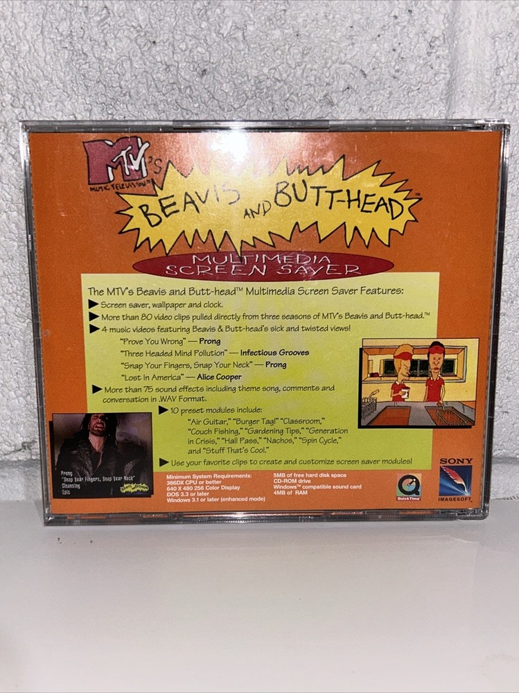 Beavis And Butt-Head Multimedia Screen Saver CD ROM 1994