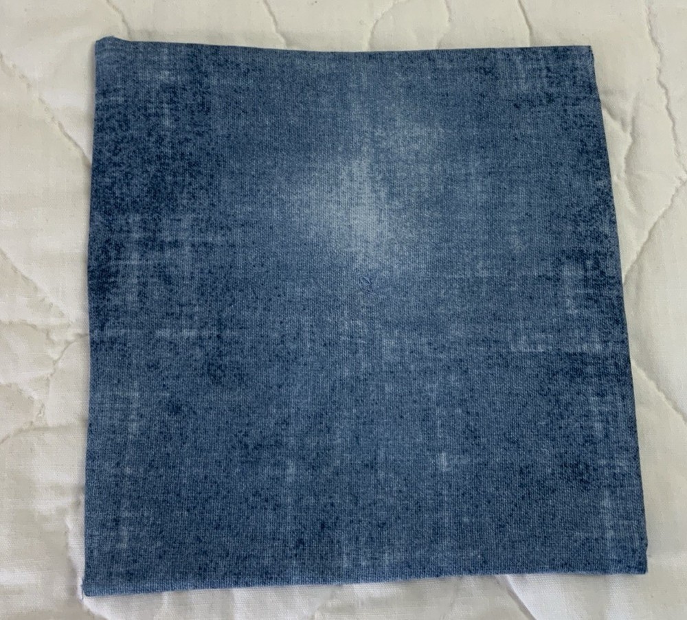 Antique Vintage Table Topper, Patchwork Quilt Top, Four Patch, Red, Blue, Mini