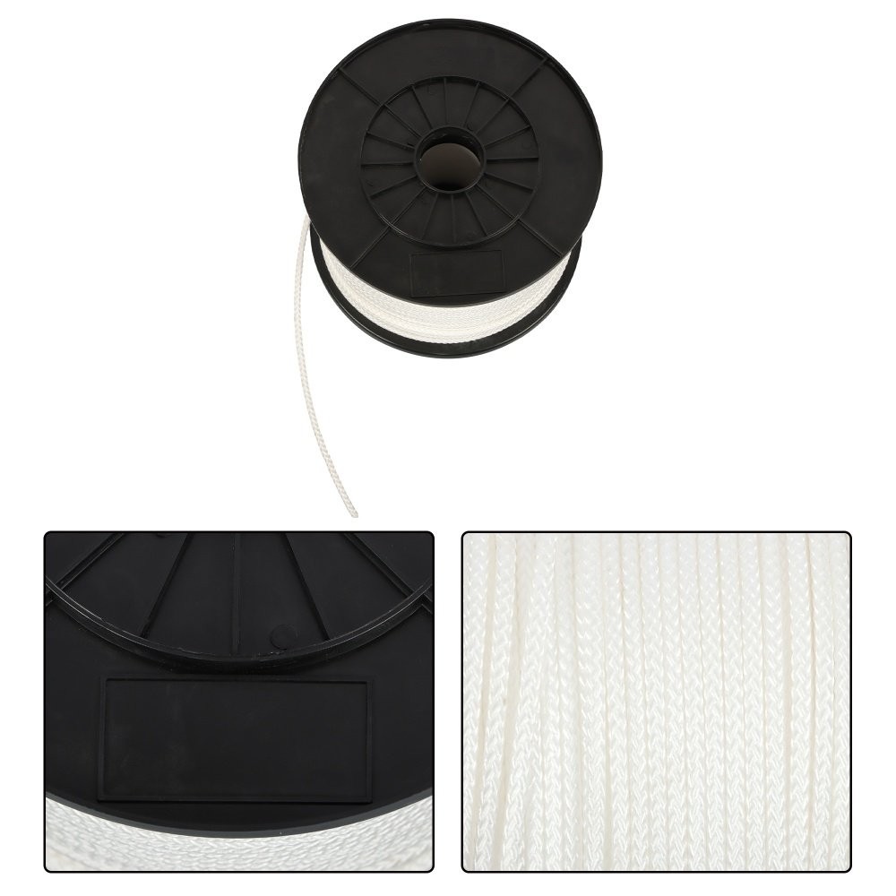 3/16 Inch x 500 Feet White Polypropylene Tying Twine Pulling Pull Line 8 Strand