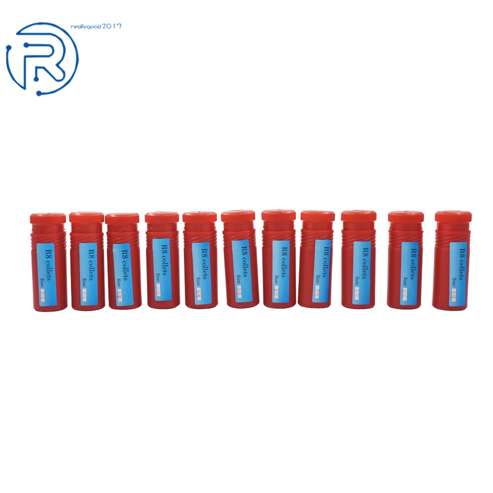 11× R8 Collet 1/8" 3/16" 1/4" 5/16" 3/8" 7/16" 1/2" 9/16" 5/8" 11/16" 3/4" New