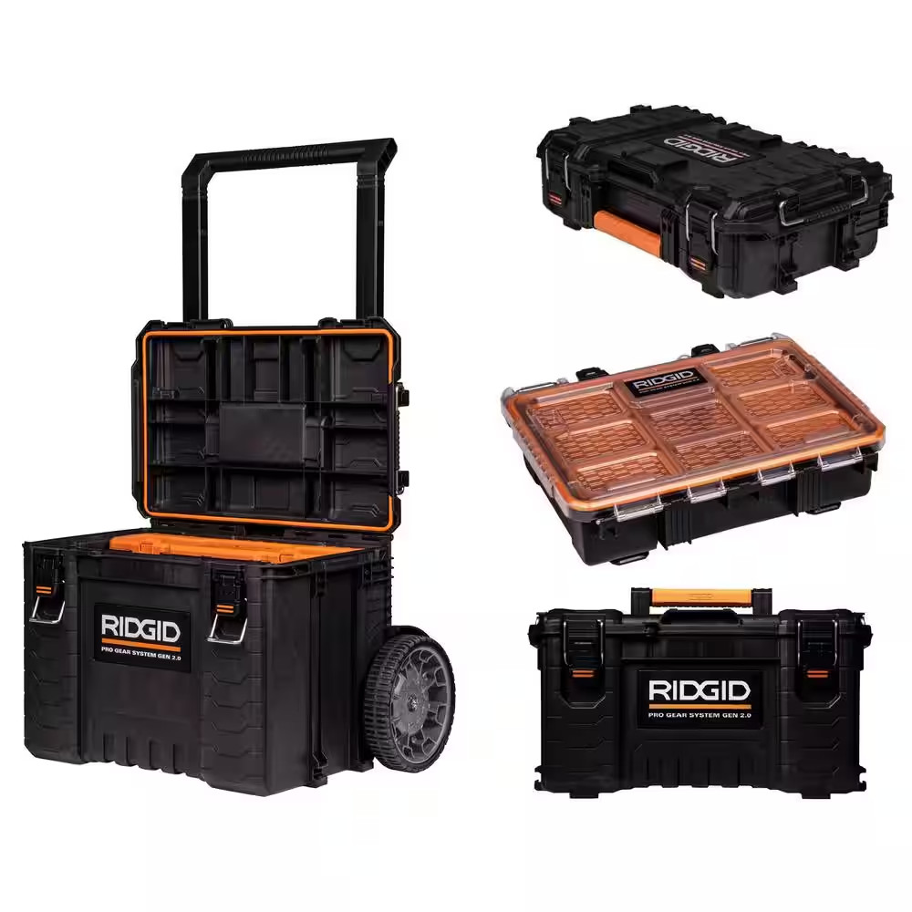 Pro Gear System Gen 2.0 Stackable Rolling Tool Box , 22 In. Heavy Duty Tool Box,