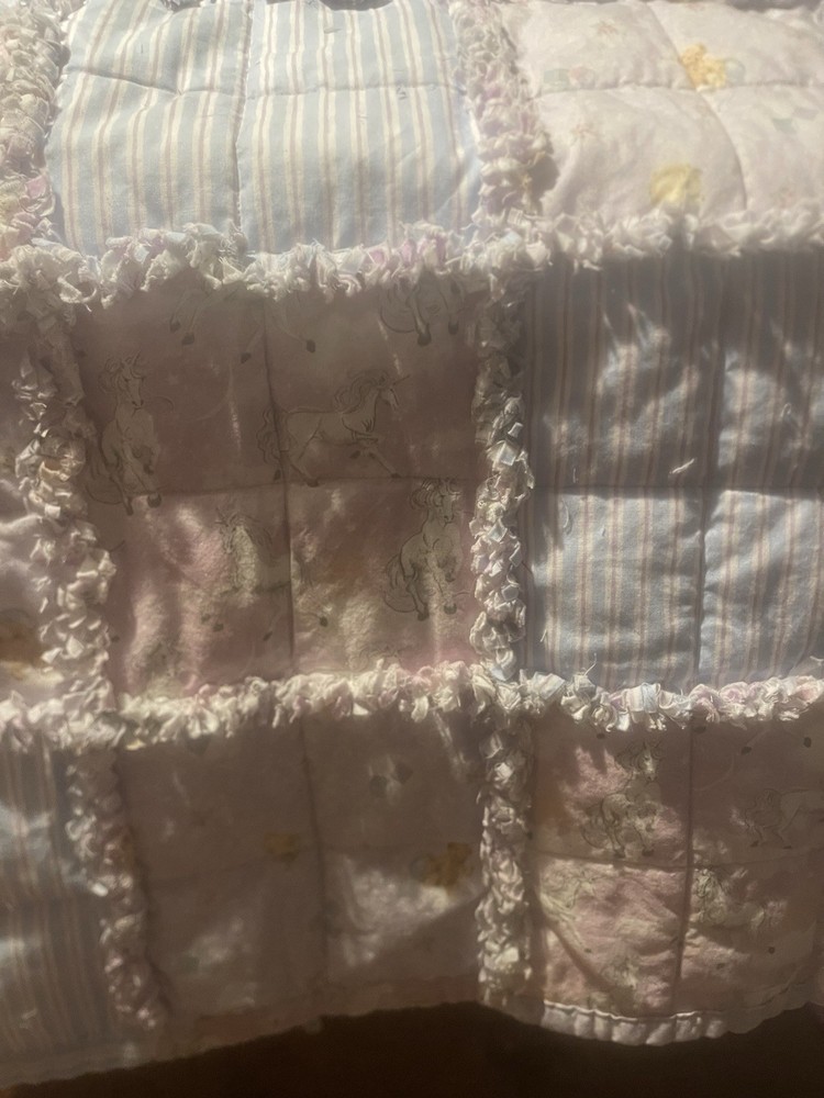Bunny Blue Rag Quilt