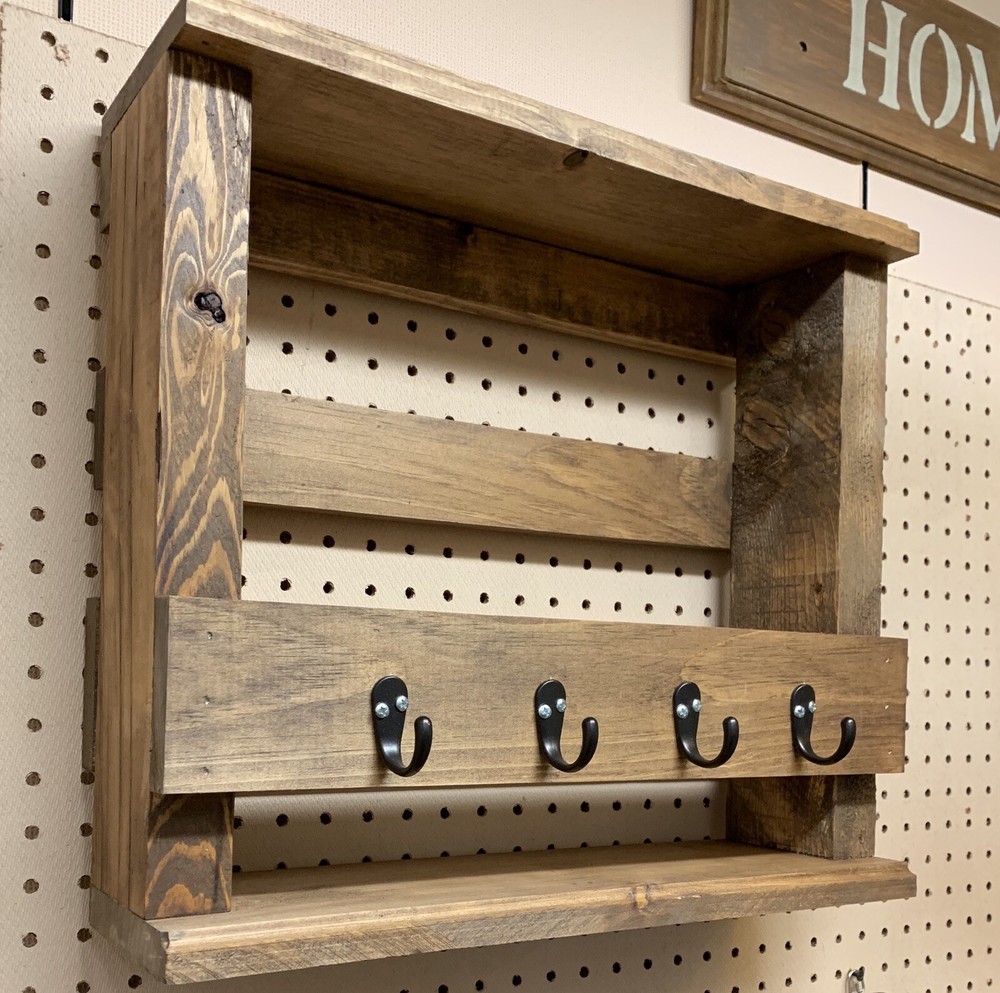 CUSTOM MADE WOODEN KEY/MAIL STATION