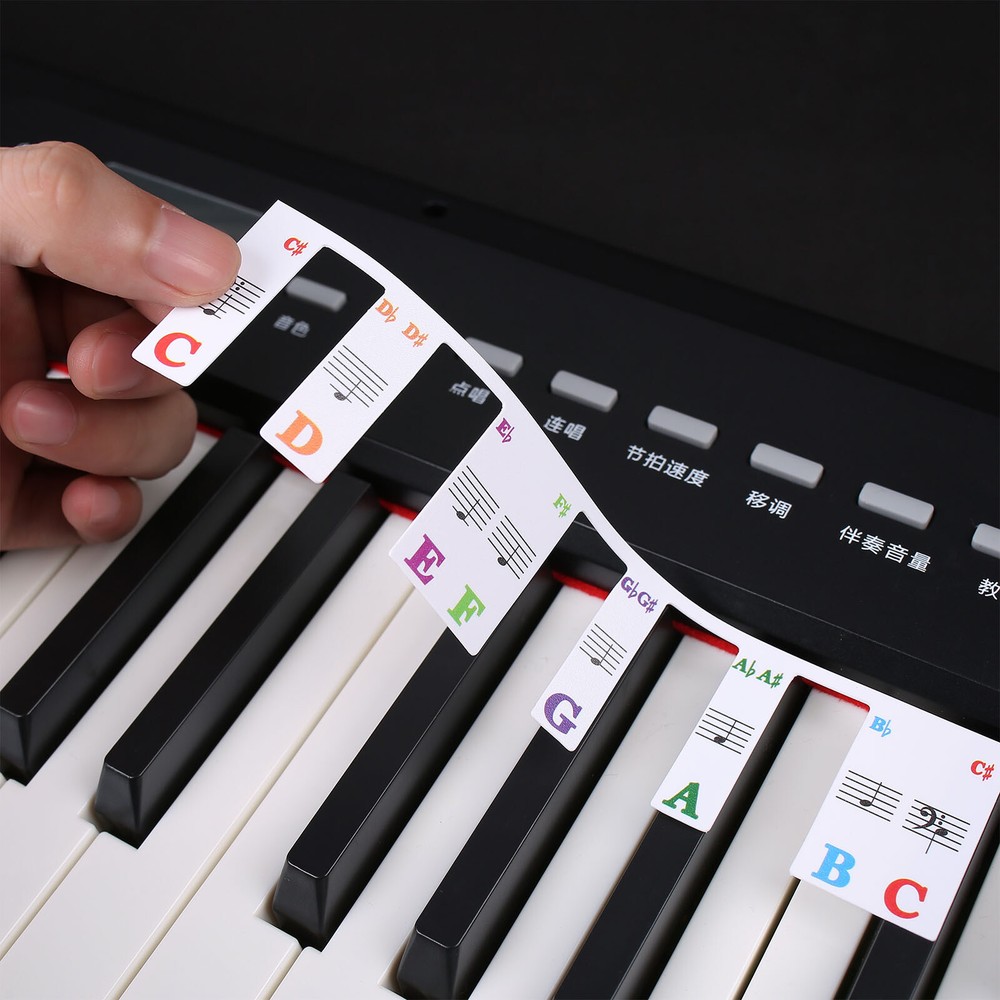 85cm 61 Key Piano Notes Guide for Beginner Removable Piano Keyboard Note Labels
