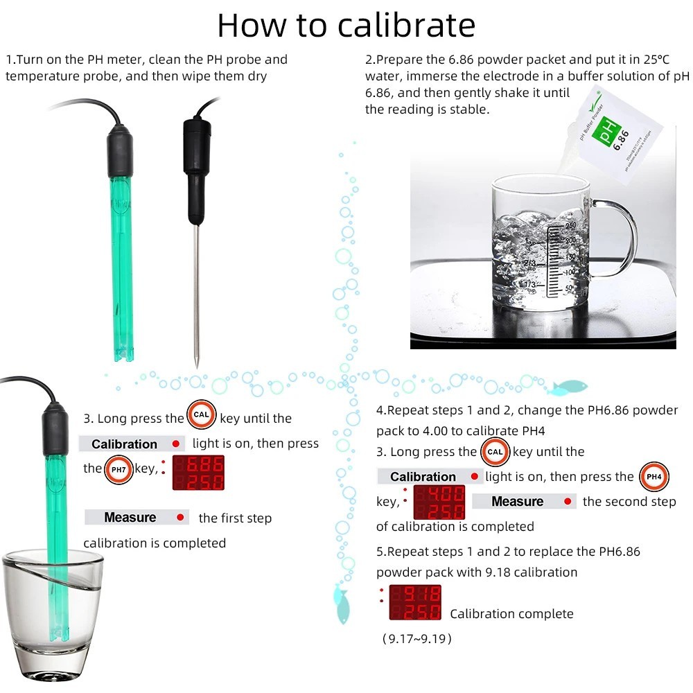 PHS-3C Desktop PH Meter Portable Compact Acidity Alkalinity Tester Lab Tool