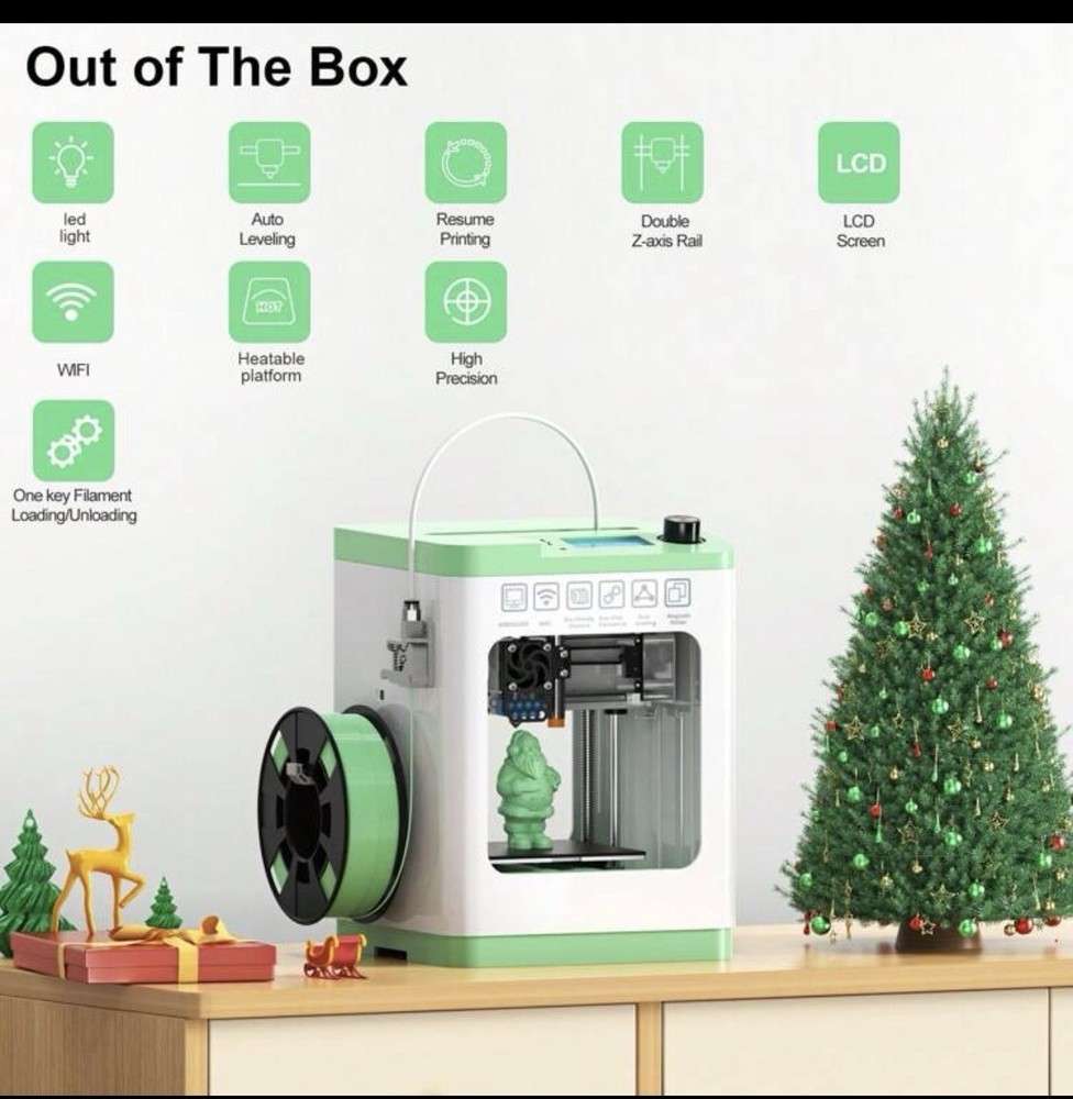 Tina2S Mini 3D Printer, 3D Printer With Wi-Fi Cloud Printing