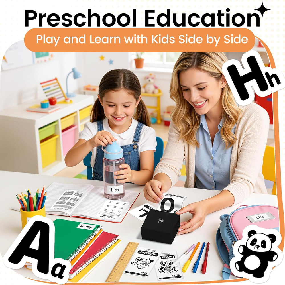 Mini Sticker Printer- Mini Printer Sticker Maker Machine M02, Print Pods Suitabl