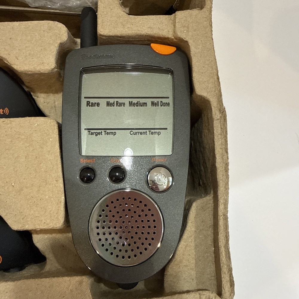 Brookstone Grill Alert Talking Remote Meat Thermometer Wireless Very Good