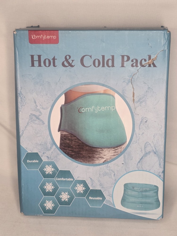 Comfytemp Ice Pack Back Pain Relief, 2 Pcs, Sciatica Ease Brace, Reusable Gel