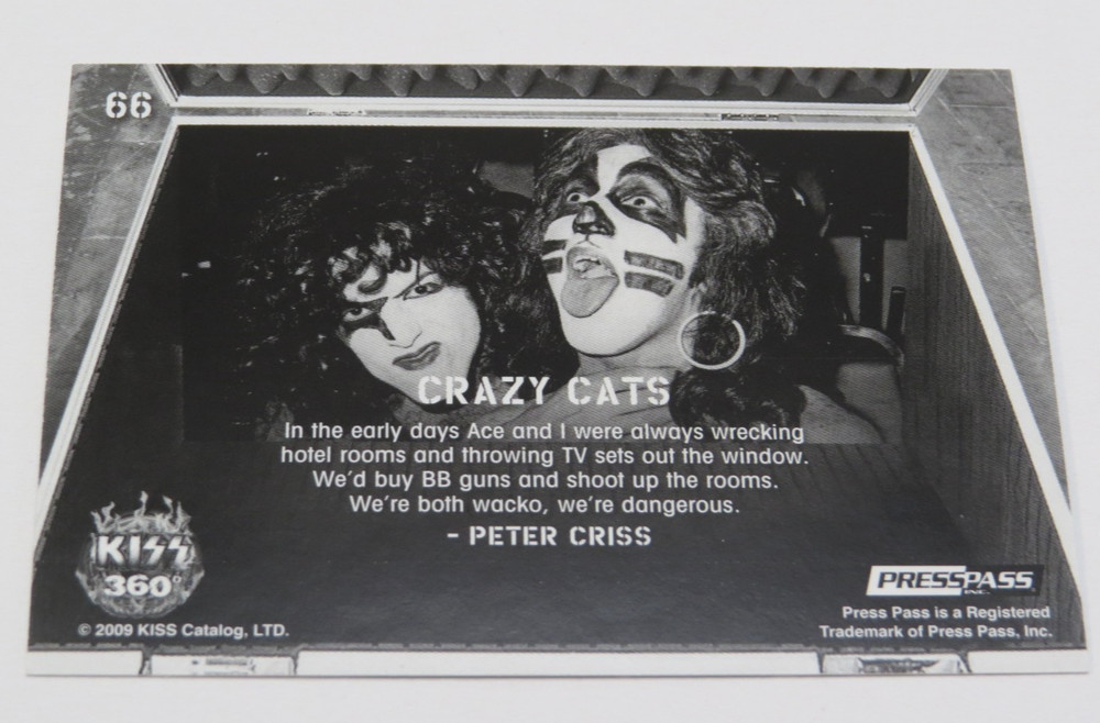 KISS RED PARALLEL #66 PRESS PASS 360 TRADING CARD - TARGET EXCLUSIVE 11/25