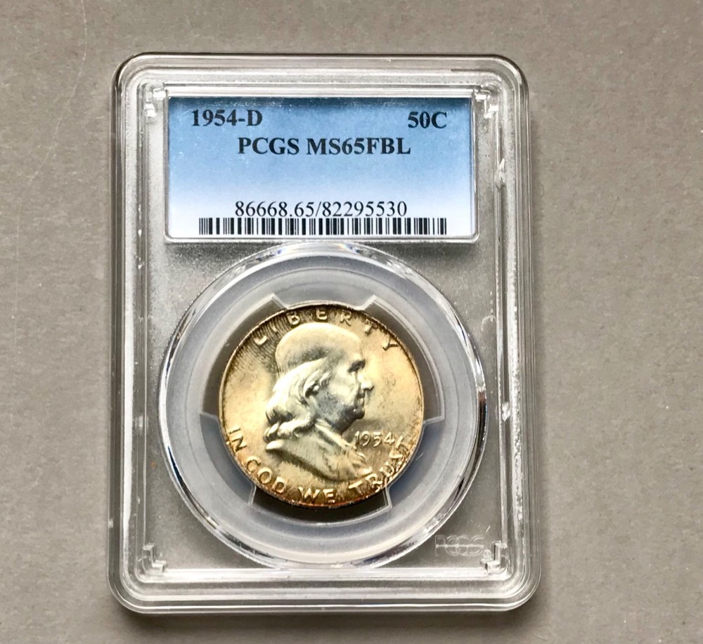 1954D Franklin Half PCGS MS65FBL