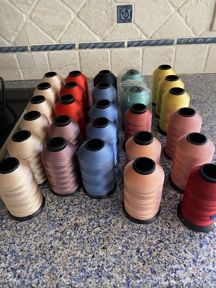 HOLLAND THREAD CO. Rod Wrapping Nylon Thread Spools Assorted Colors 1500 Yards