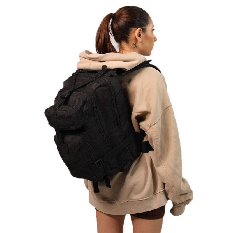 30L Military Black Tactical Backpack Rucksack Camping Hiking Bag Outdoor Travel