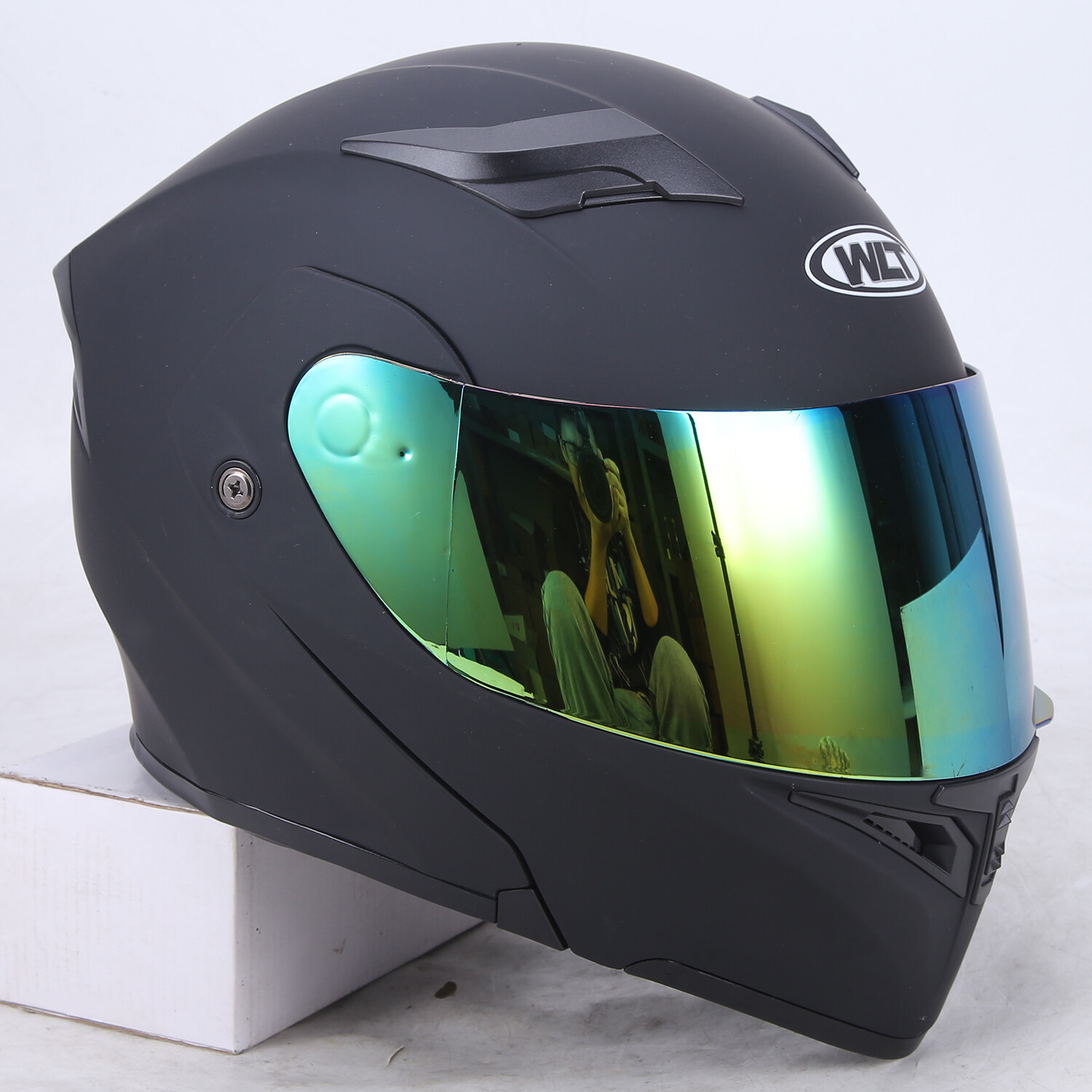 Flip up Modular Full Face Motorcycle Motorcross Motorbike Helmet 2 Visor DOT ATV