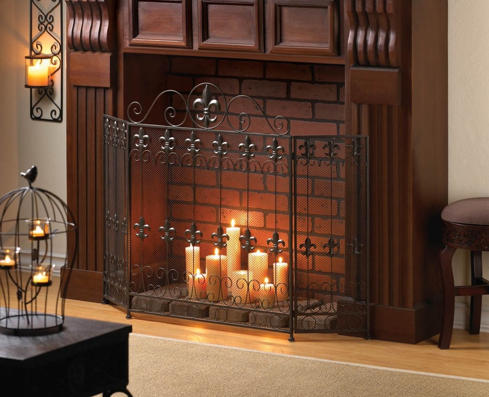 French Revival Decorative Fireplace Screen