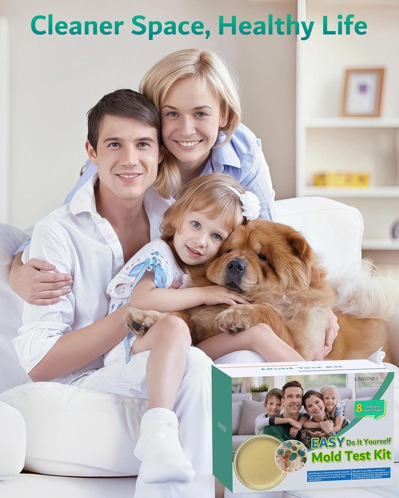 Safe At-Home Mold Testing Kit - 8 Tests, Identification Guide & Expert Support