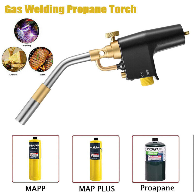 2PCS High Intensity Mapp Propane Gas Torch Brass Head Trigger Start Welding Torc