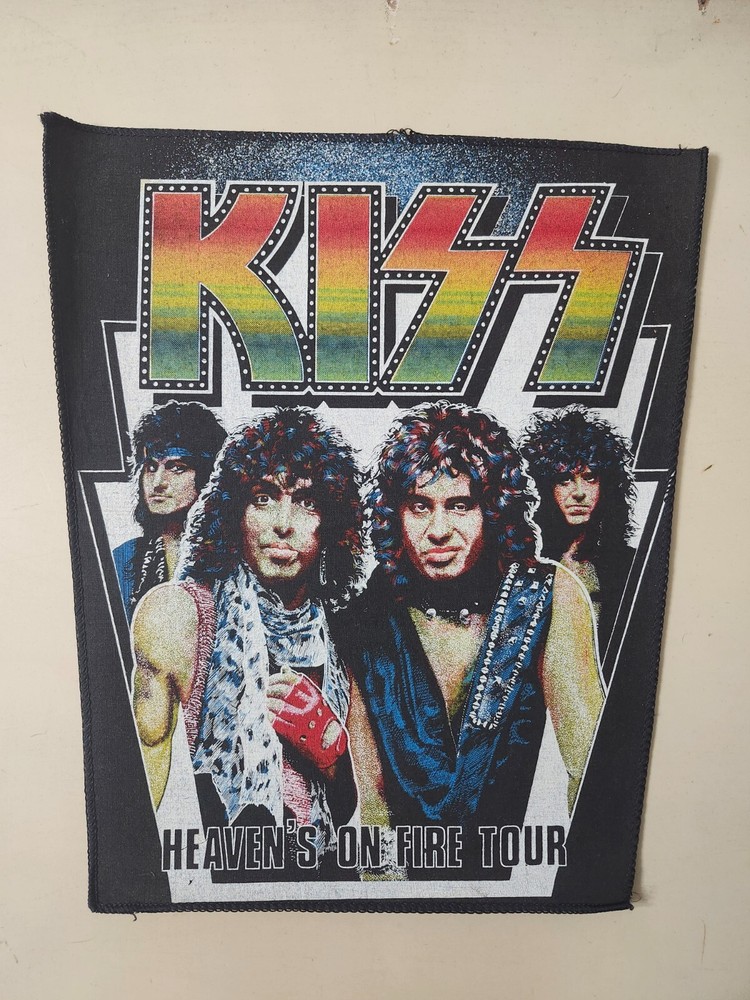 KISS RARE Heaven's On Fire Tour Vintage Back Patch Mark St John Eric Carr COOL!