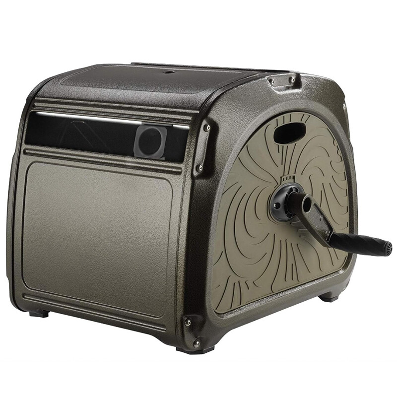 Giraffe Tools Garden Hose Reel Box Outdoor Hideaway Hose Reel