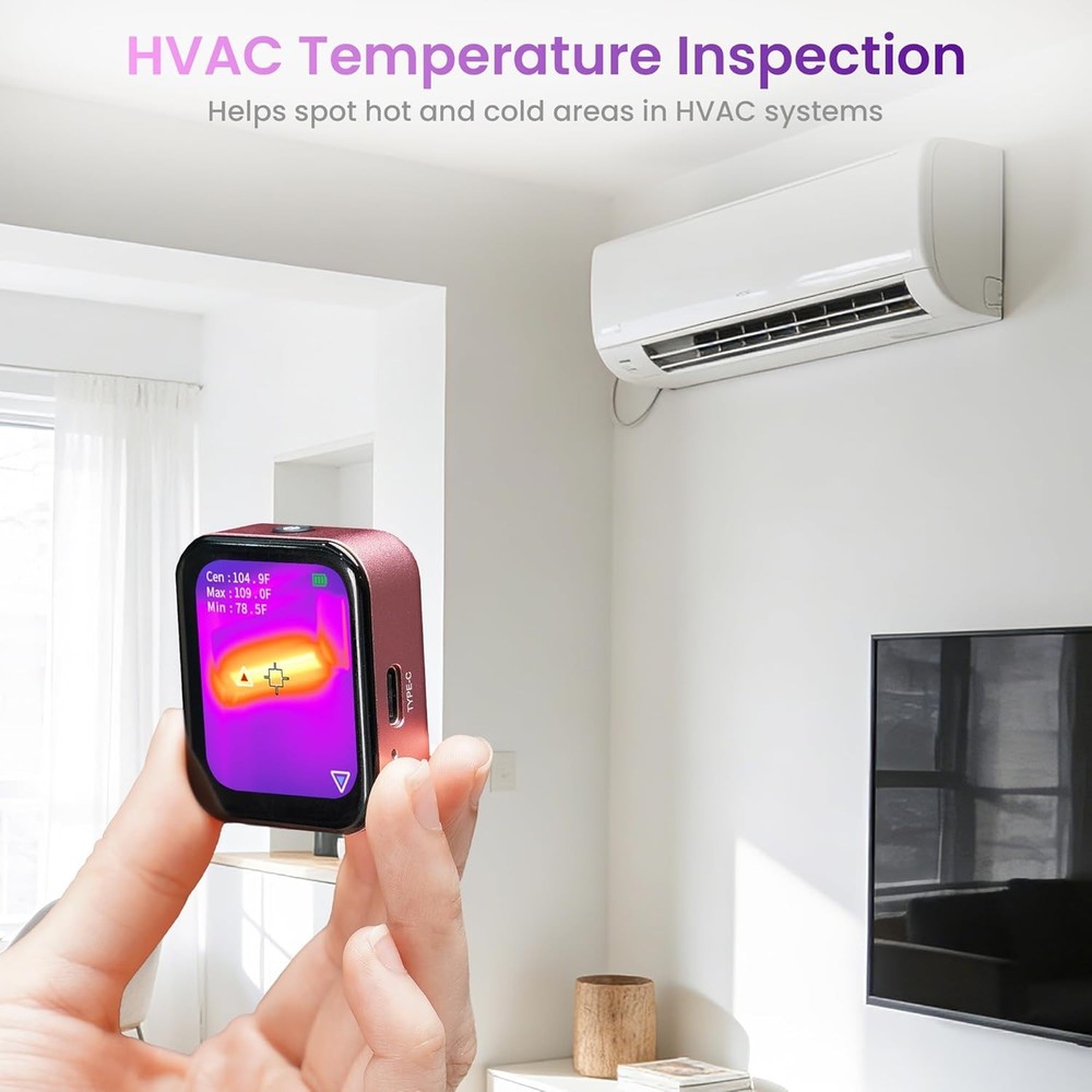 Pink Camera 80*60 IR Resolution Mini Infrared Thermal Imaging Camera