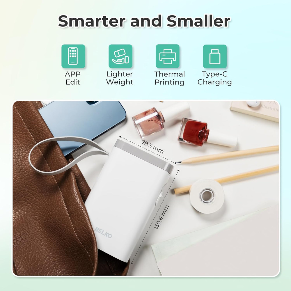 Label Maker Machine with Tape, P21 Bluetooth Label Printer, Wireless Mini Label