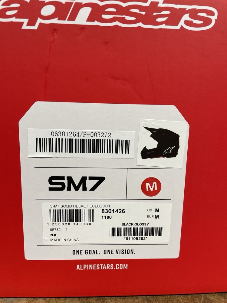 Alpinestars SM7 Solid Helmet - Medium - Gloss Black 0110-9263