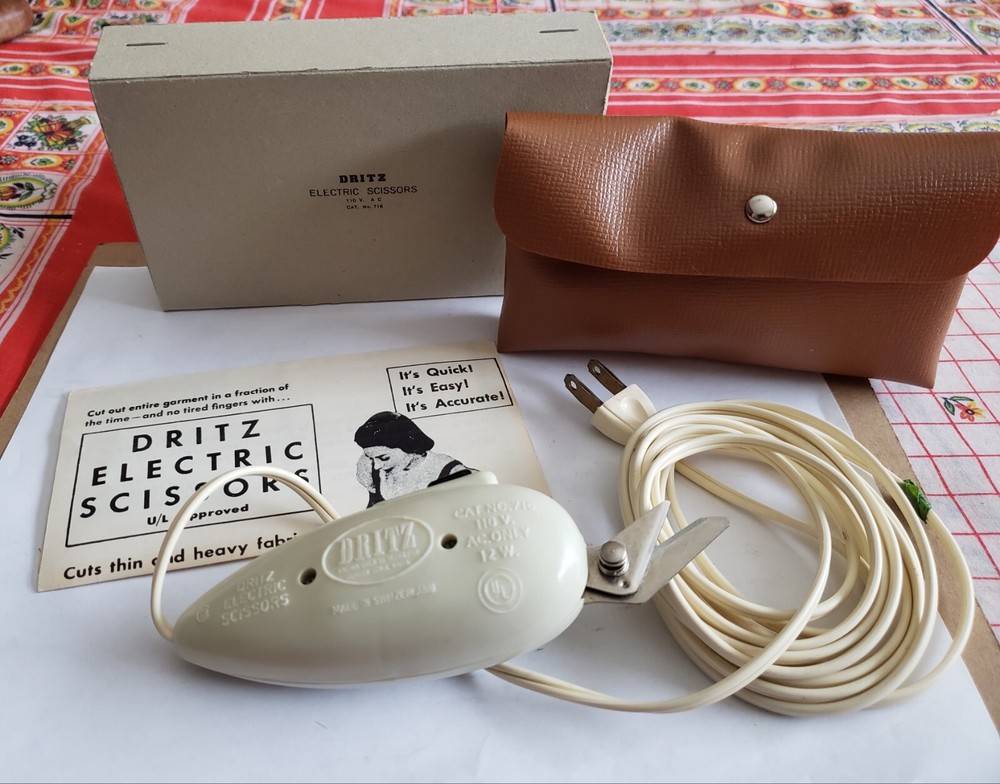 VINTAGE DRITZ ELECTRIC SCISSORS WORKING CONDITION SWITZERLAND