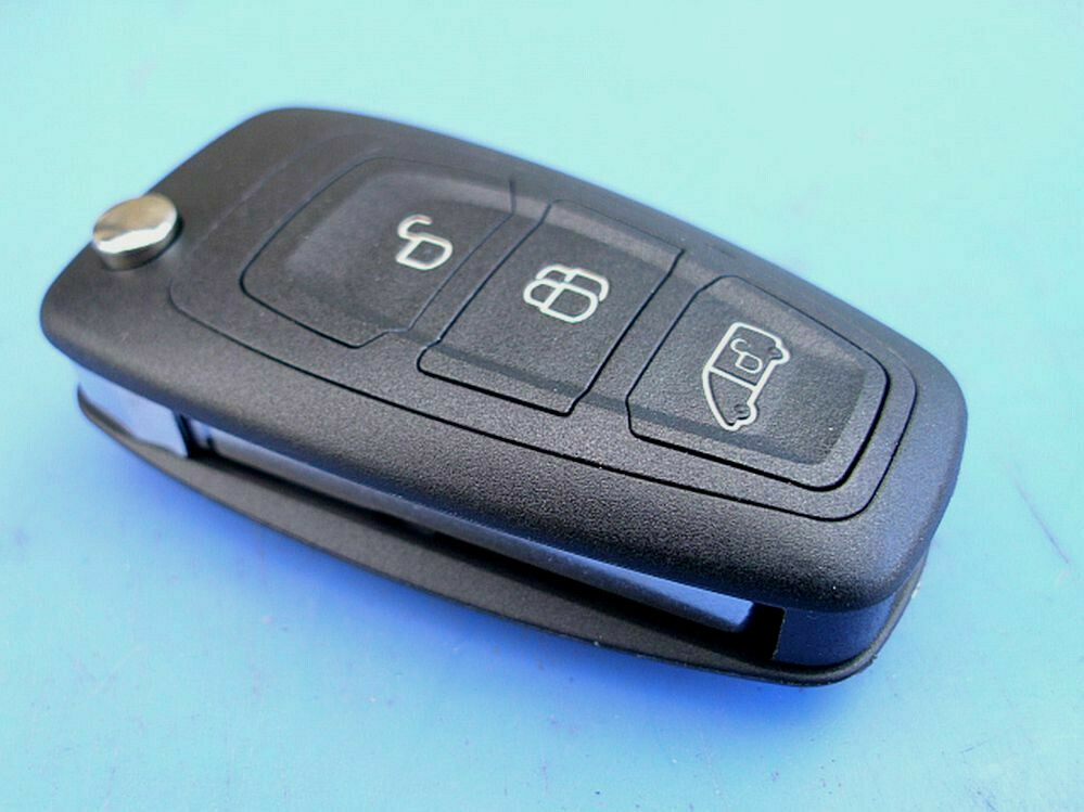 NEW 3 BUTTON FLIP REMOTE KEY FOB CASE, FORD TRANSIT CUSTOM, TRANSIT & CONNECT