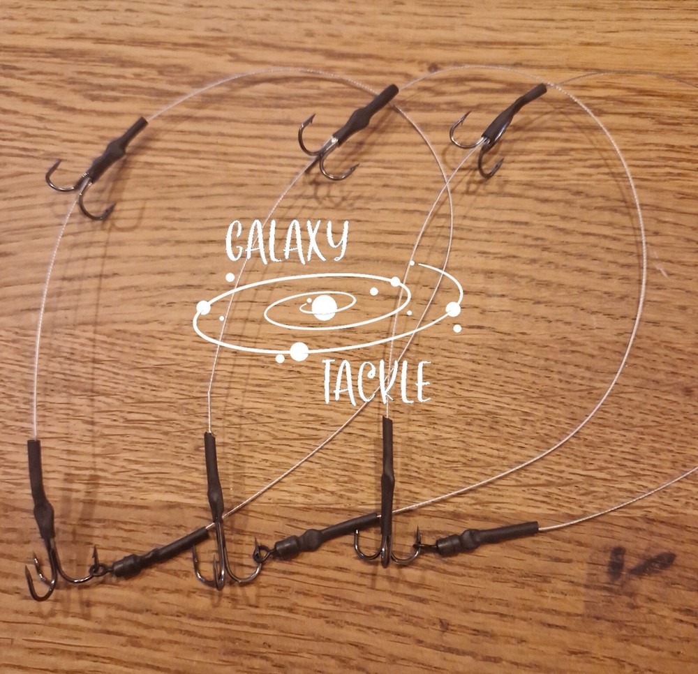 Double Treble Pike Fishing Trace, Pike Rig, Perch Rig, Predator Rig