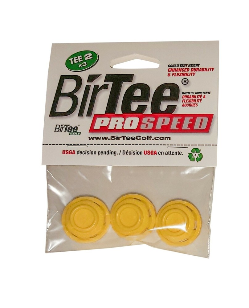 BirTee Pro Golf Tees - Size #2 (1/2") - 3 Tees Per Pack - For Winter/Simulators