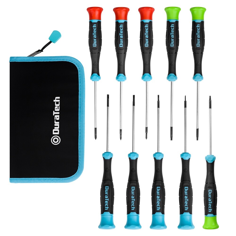DURATECH Mini Screwdriver Set 10PC Magnetic Precision Screwdriver Set with Pouch