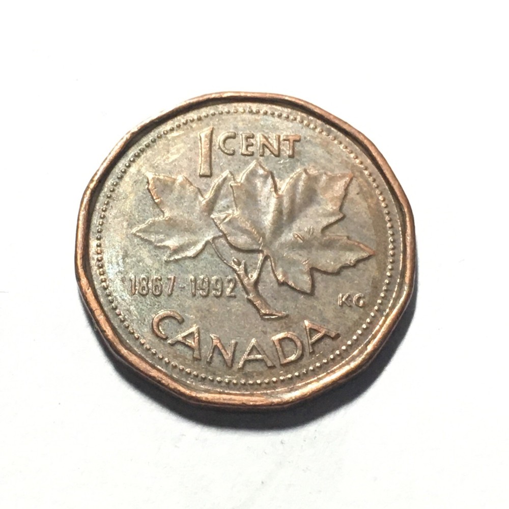 1992 CANADA ONE CENT COIN. KG.