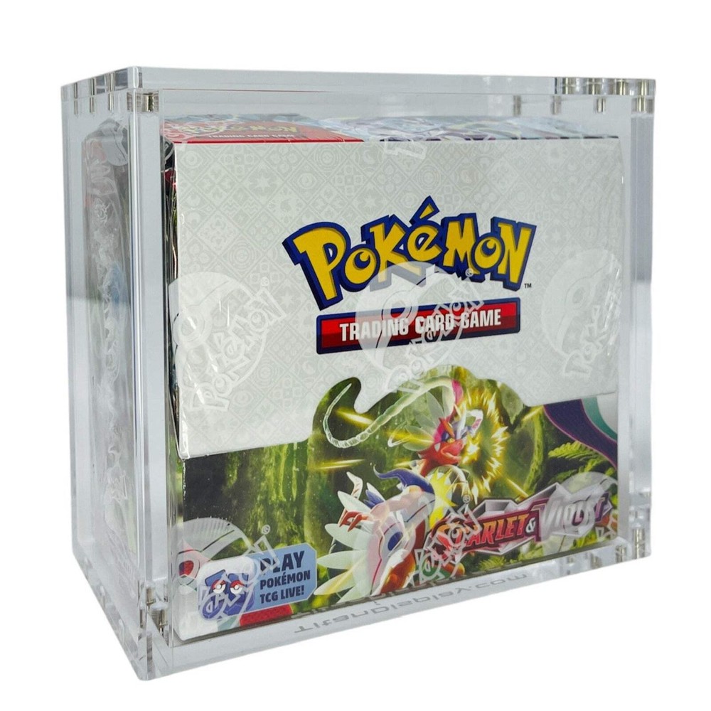 Stackable Premium Acrylic Display Case w/ Magnetic Lid for Booster and Sapphire