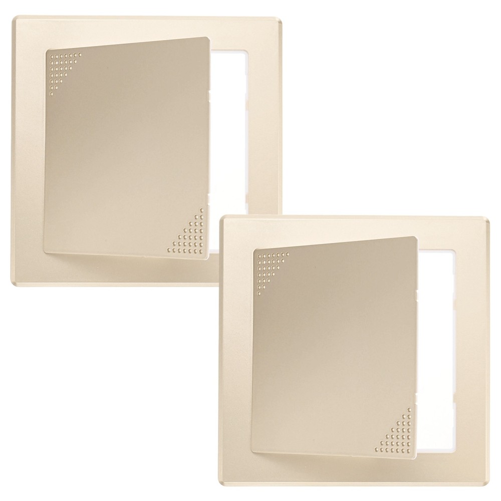 2-Pack Access Panel for Drywall, 6x6" Plastic [Gold Tone, Vented Square]