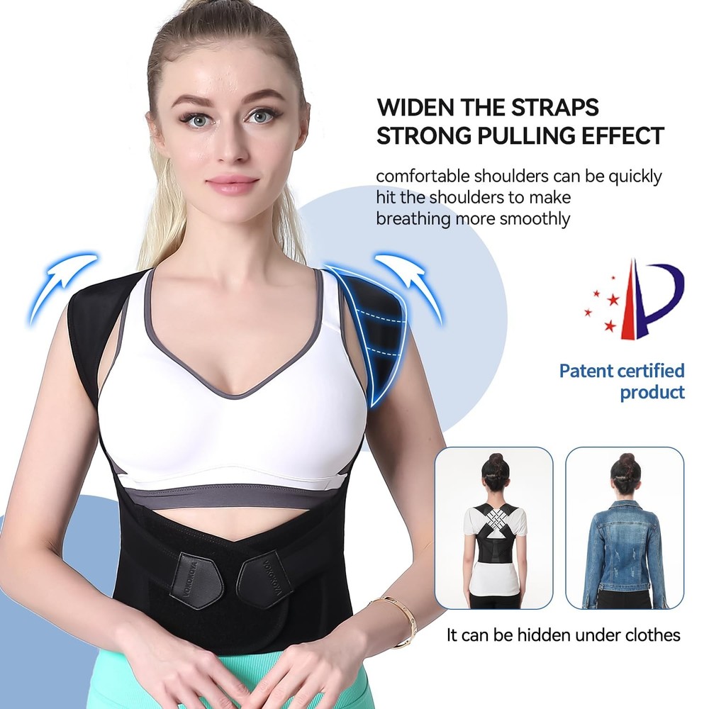 Large Invisible Posture Corrector for Adults - Ease Back Pain & Improve Posture