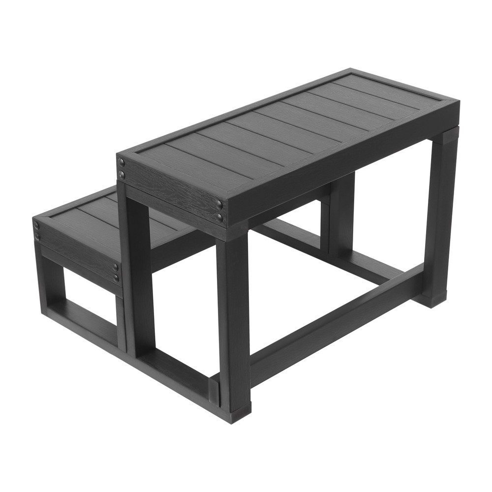 2-Steps Rectangular Tub Steps Spa Steps Hot Tub Stairs Ladder Floorstanding ﻿
