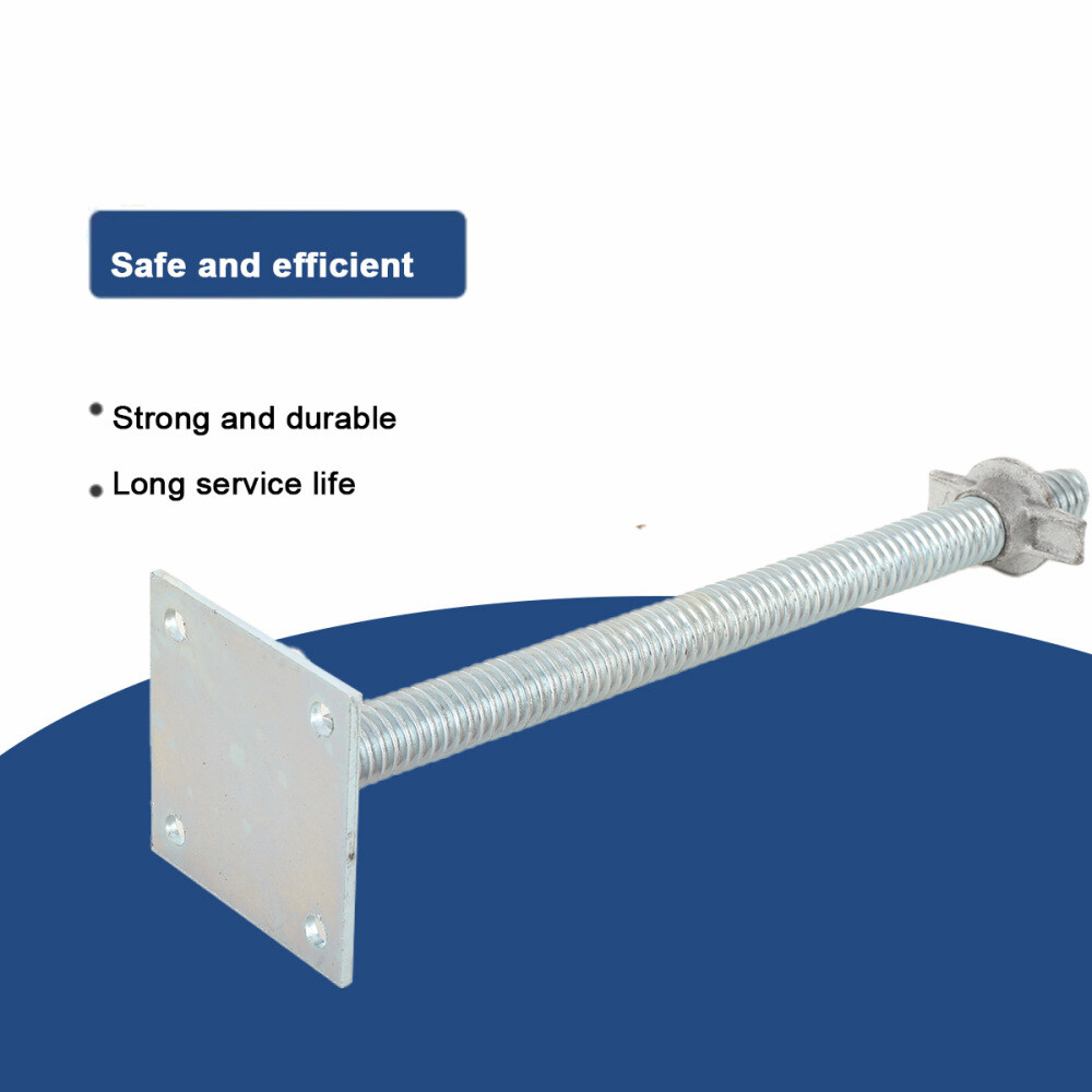 Adjustable Leveling Jacks 18" Scaffolding Solid Screw Jack with Base Plate 4Pcs
