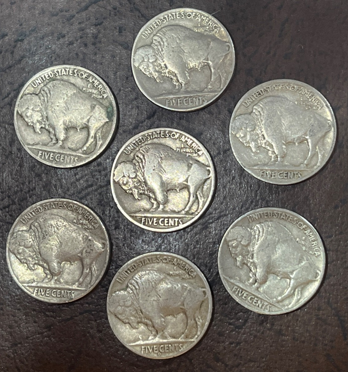 BUFFALO NICKELS FULL DATE 7 PER LOT