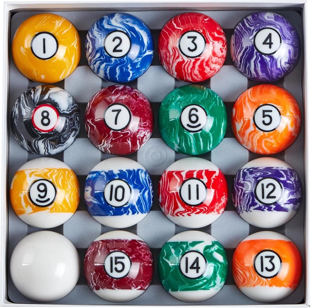 Billiard Balls Set 16 Pool Table Marble Premium
