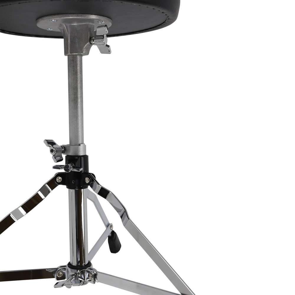 Drum Throne with Adjustable Height, Round Seat, Single-Braced Drum Stool, Lig...